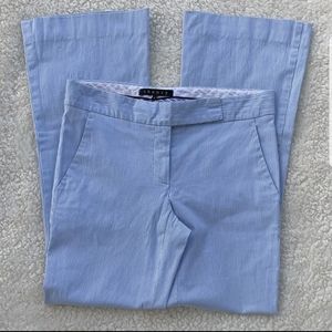 Theory Blue Ticking Stripe Poplin Pants